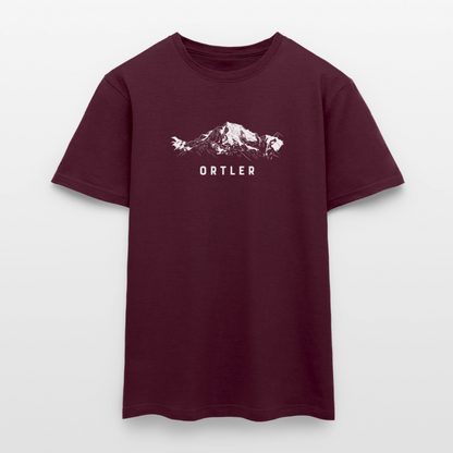 "Ortler" - Shirt -  Berg Design Modern | Männer T-Shirt Südtirol - Ziegelrot