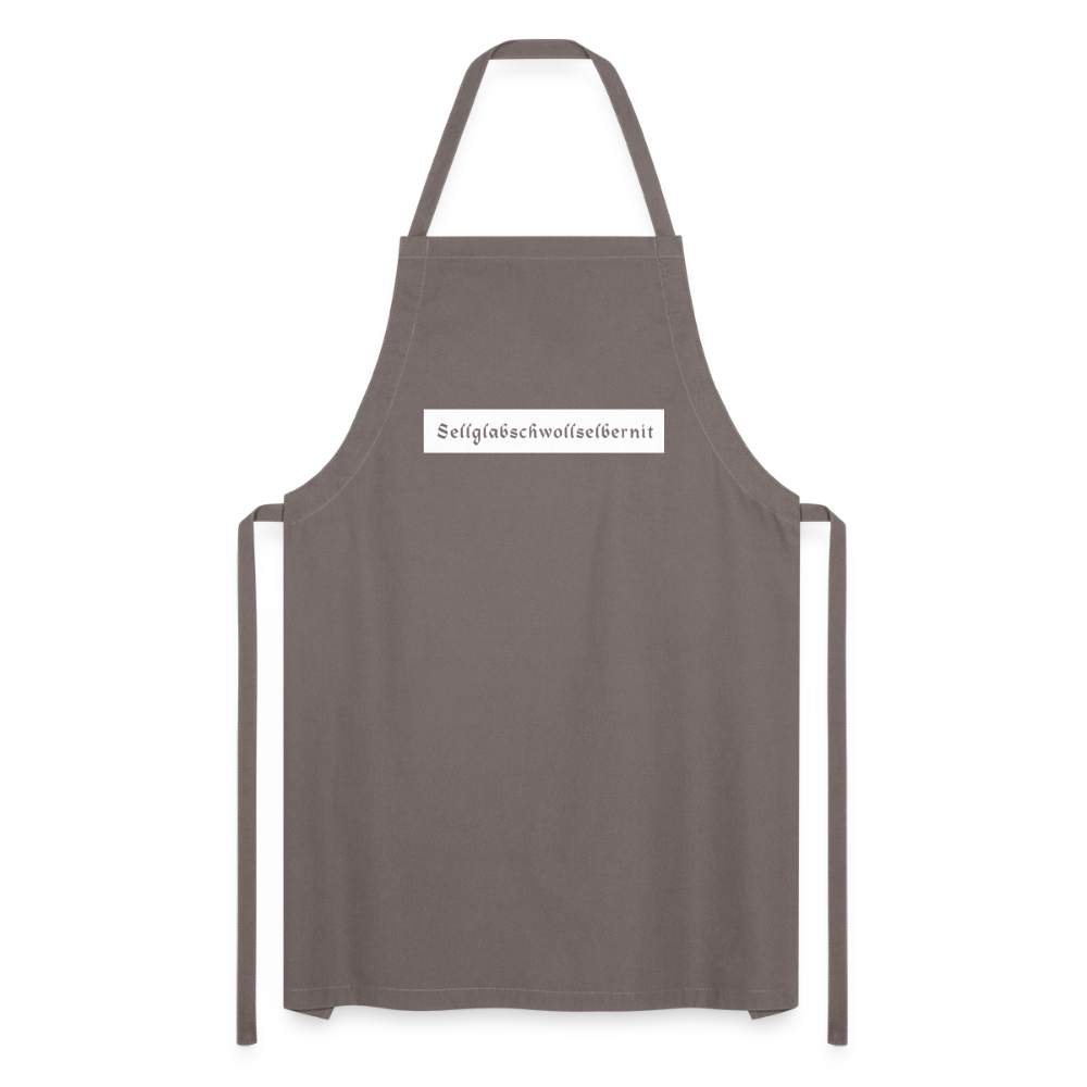"Sell glabsch woll selber nit" - Schürze - Tiroler Design Südtirol |  Lustiger Spruch | Kochschürze - Grau