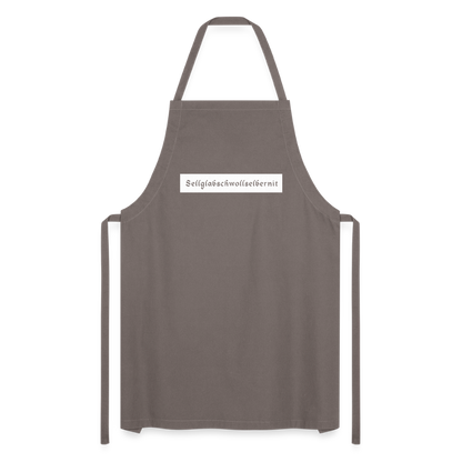 "Sell glabsch woll selber nit" - Schürze - Tiroler Design Südtirol |  Lustiger Spruch | Kochschürze - Grau