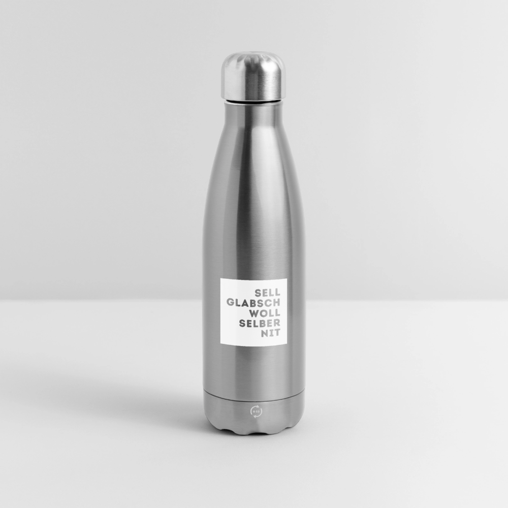 "Sell glabsch woll selber nit" - Trinkflasche - Tiroler Design Südtirol | Thermosflasche 500 ml - Lightsilver