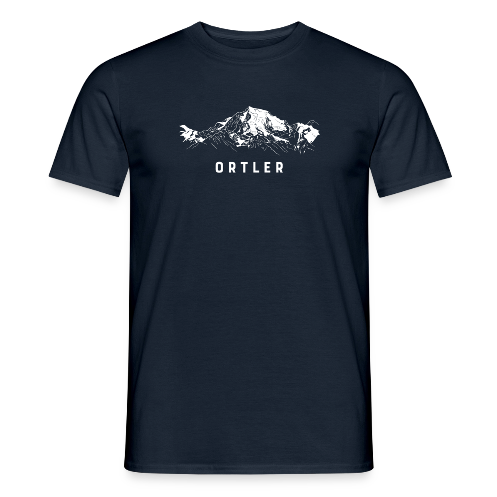 "Ortler" - Shirt -  Berg Design Modern | Männer T-Shirt Südtirol - Navy