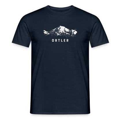 "Ortler" - Shirt -  Berg Design Modern | Männer T-Shirt Südtirol - Navy