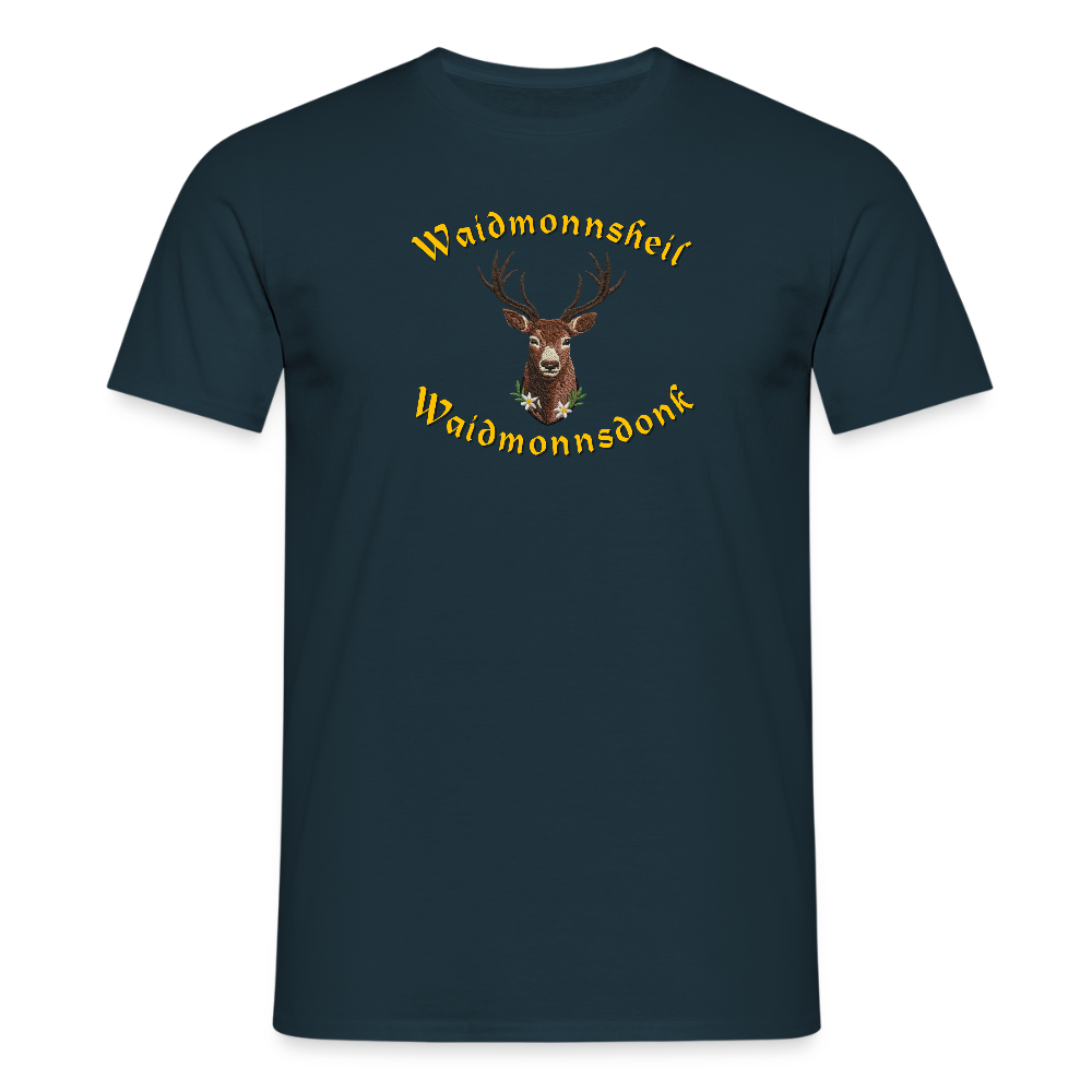 "Waidmonnsheil Waidmonnsdonk" - Shirt - Tiroler Design Südtirol | Männer T-Shirt - Navy