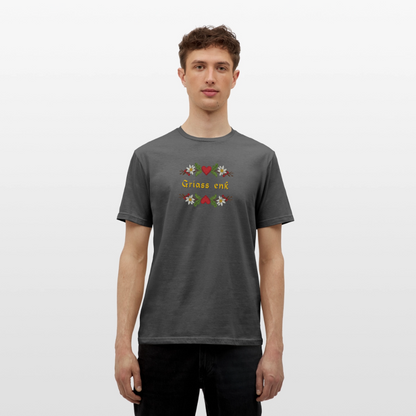 "Griass enk" - Shirt - Tiroler Design Südtirol | Männer T-Shirt Lustig - Anthrazit