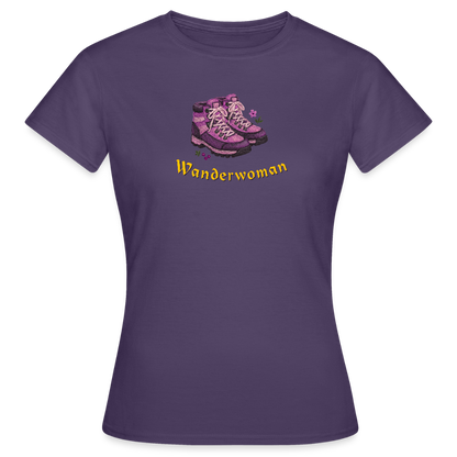 "Wanderwoman" - Shirt - Tiroler Design Südtirol | Frauen T-Shirt - Dunkellila