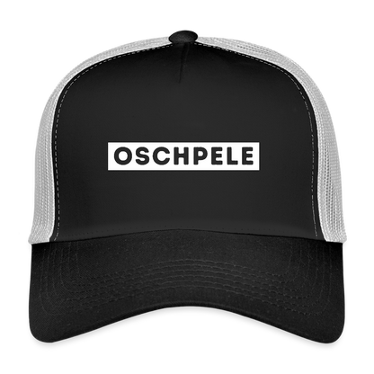 "Oschpele" - Schildkappe - Tiroler Design Südtirol | Trucker Cap Lustig Modern - Schwarz/Steingrau