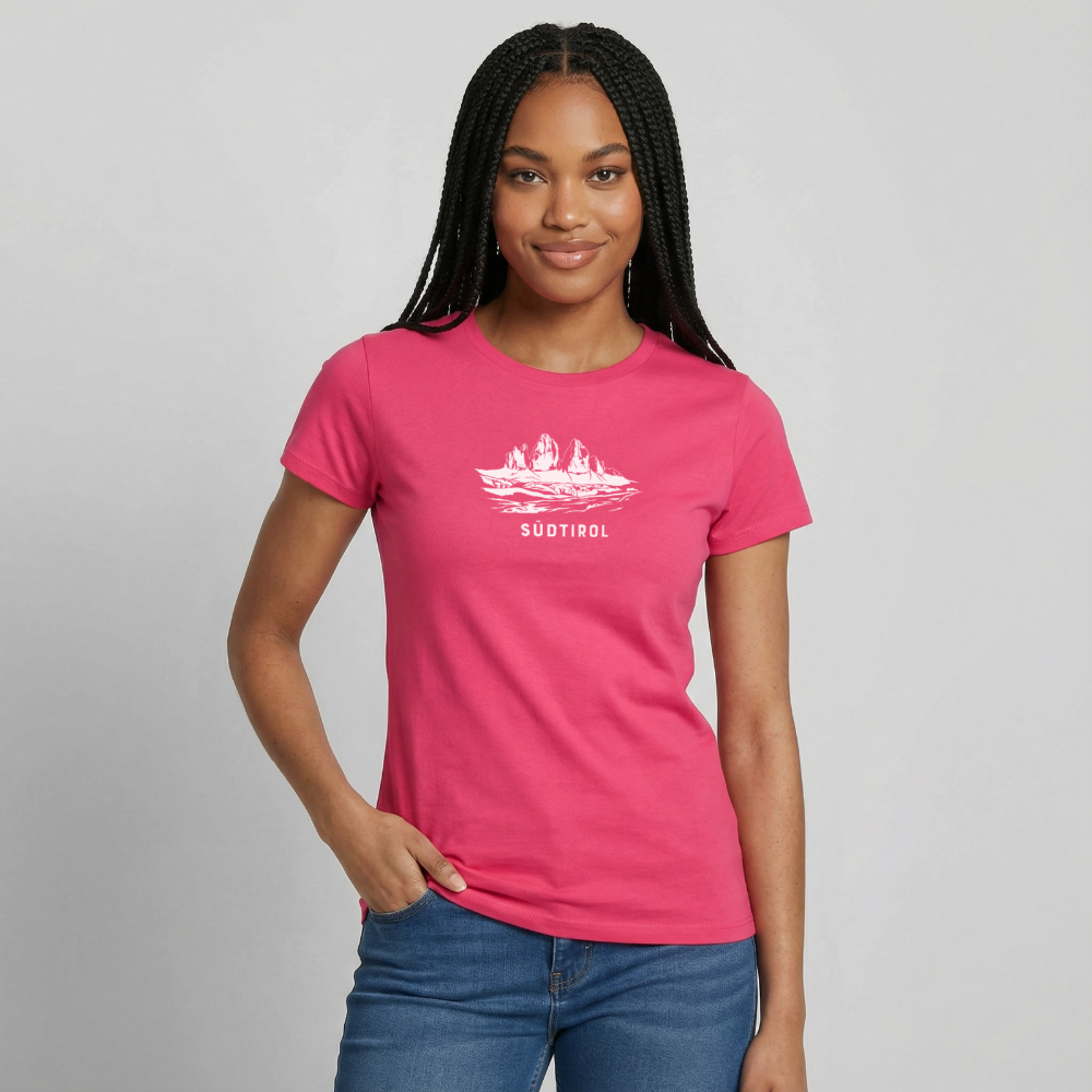 "Südtirol" - Shirt - Berg Design Modern | Frauen T-Shirt Dolomiten Südtirol - Azalea