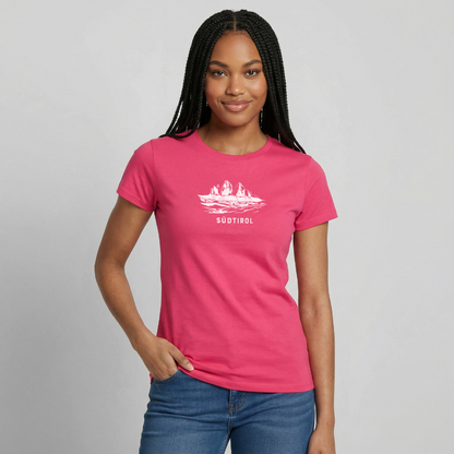 "Südtirol" - Shirt - Berg Design Modern | Frauen T-Shirt Dolomiten Südtirol - Azalea