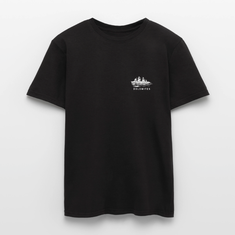 "Domolites" - Shirt -  Berg Design Modern | Männer T-Shirt Südtirol - Schwarz
