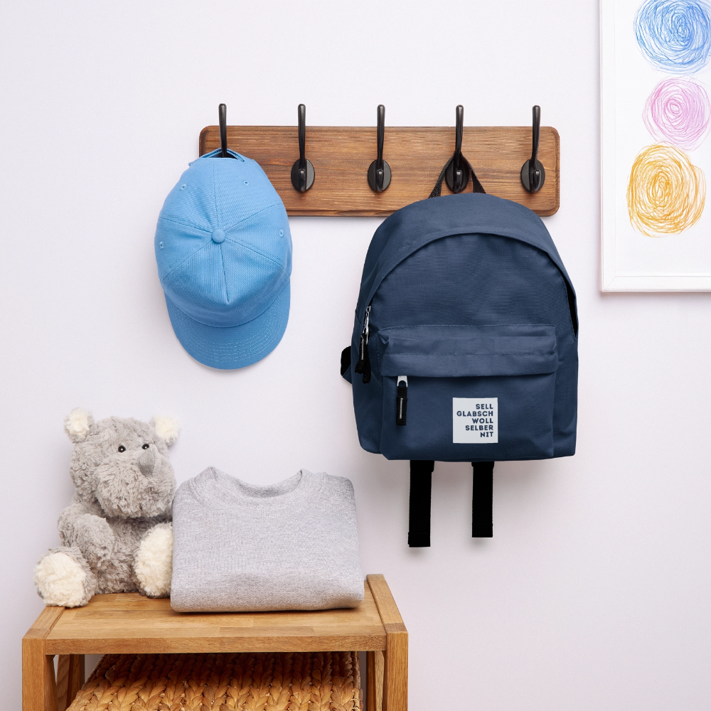 "Sell glabsch woll selber nit" - Tiroler Design Südtirol | Kinder Rucksack - Navy