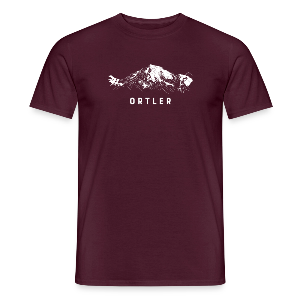"Ortler" - Shirt -  Berg Design Modern | Männer T-Shirt Südtirol - Ziegelrot