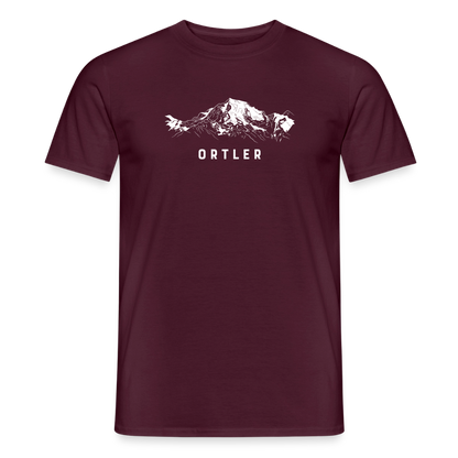 "Ortler" - Shirt -  Berg Design Modern | Männer T-Shirt Südtirol - Ziegelrot