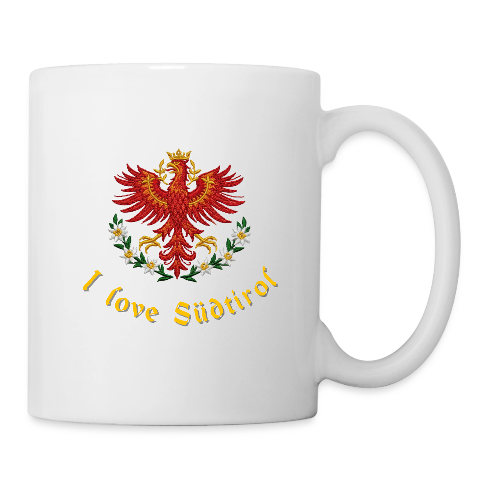 "I love Südtirol" - Tasse - Tiroler Design Südtirol | Spruch - Weiß