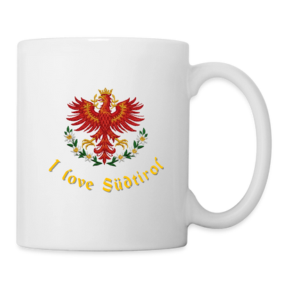 "I love Südtirol" - Tasse - Tiroler Design Südtirol | Spruch - Weiß