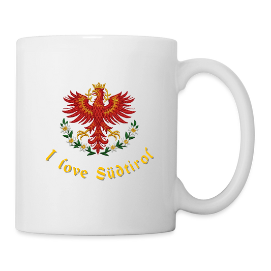"I love Südtirol" - Tasse - Tiroler Design Südtirol | Spruch - Weiß