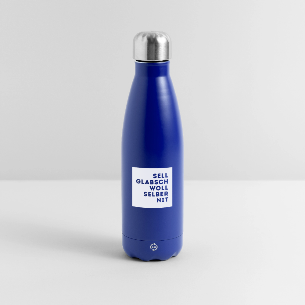 "Sell glabsch woll selber nit" - Trinkflasche - Tiroler Design Südtirol | Thermosflasche 500 ml - Dunkelblau 