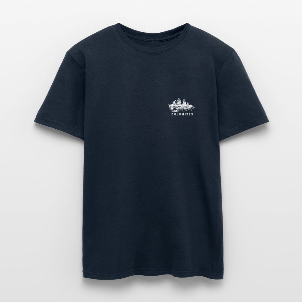 "Domolites" - Shirt -  Berg Design Modern | Männer T-Shirt Südtirol - Navy
