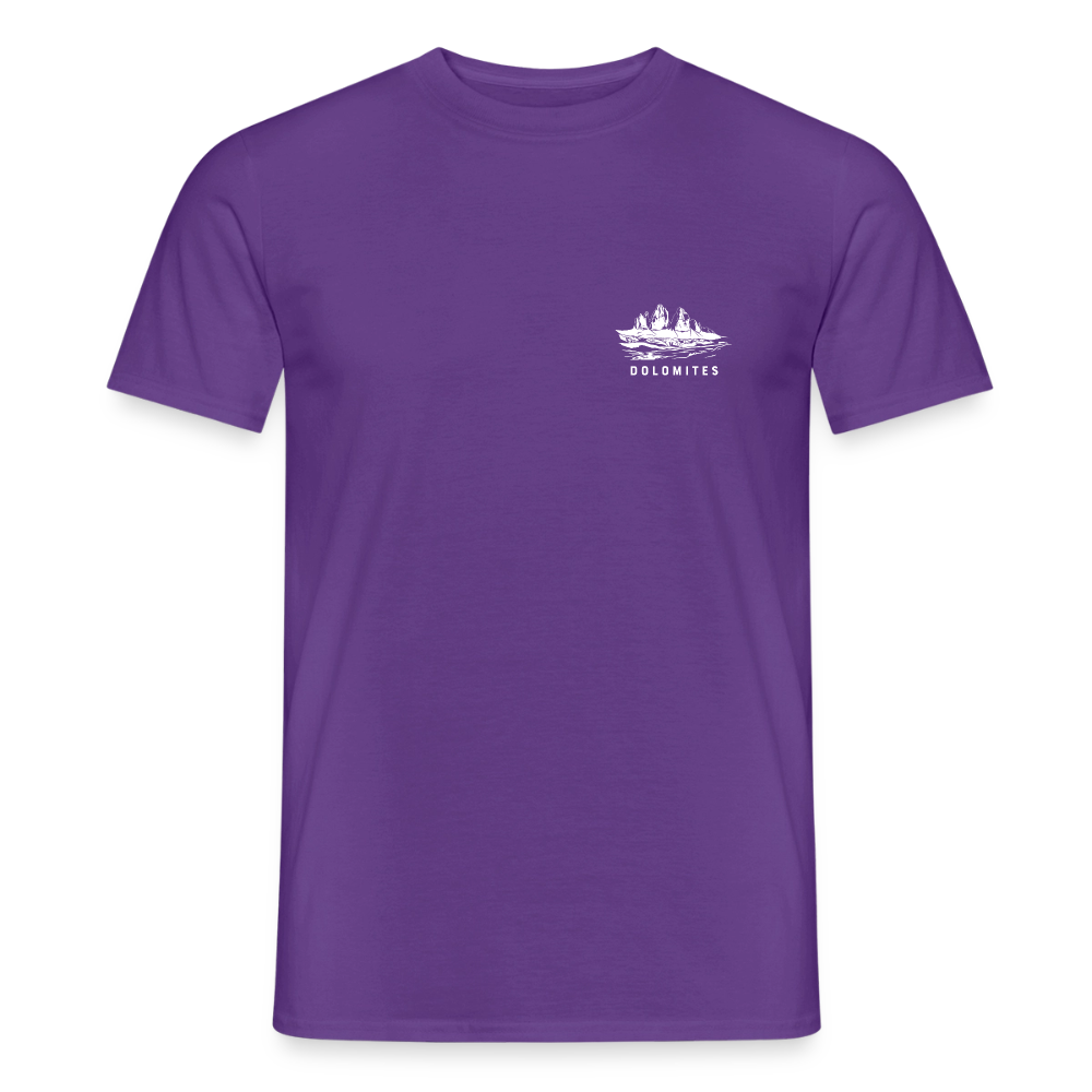"Domolites" - Shirt -  Berg Design Modern | Männer T-Shirt Südtirol - Lila