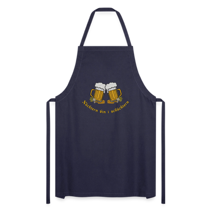"Nüchtern bin i schüchtern" - Schürze - Tiroler Design Südtirol |  Lustiger Spruch - Navy