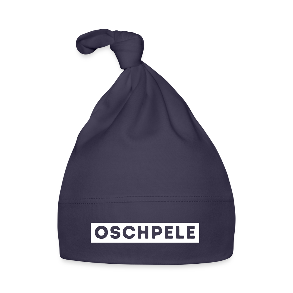 "Oschpele" - Baby Mütze - Tiroler Design Südtirol Lustig - Navy