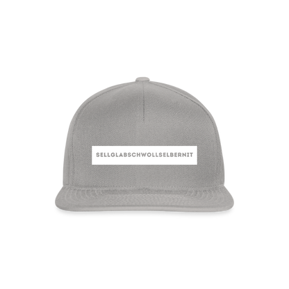 "Sell glabsch woll selber nit" - Schildkappe - Tiroler Design Südtirol | Snapback Cap - Graphit/Graphit