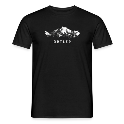 "Ortler" - Shirt -  Berg Design Modern | Männer T-Shirt Südtirol - Schwarz