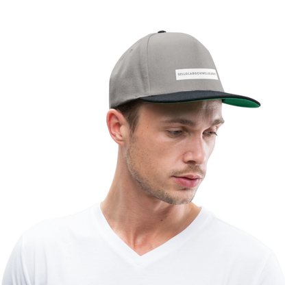 "Sell glabsch woll selber nit" - Schildkappe - Tiroler Design Südtirol | Snapback Cap - Graphit/Schwarz