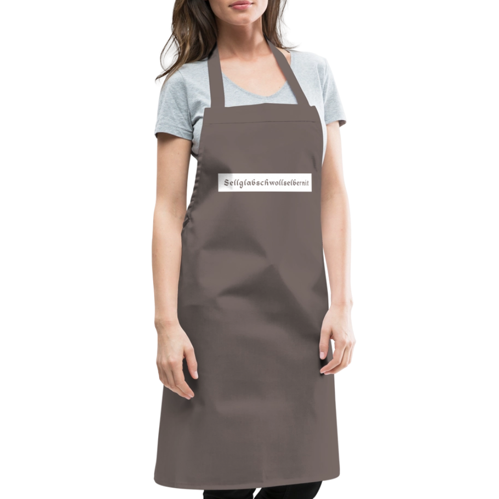 "Sell glabsch woll selber nit" - Schürze - Tiroler Design Südtirol |  Lustiger Spruch | Kochschürze - Grau