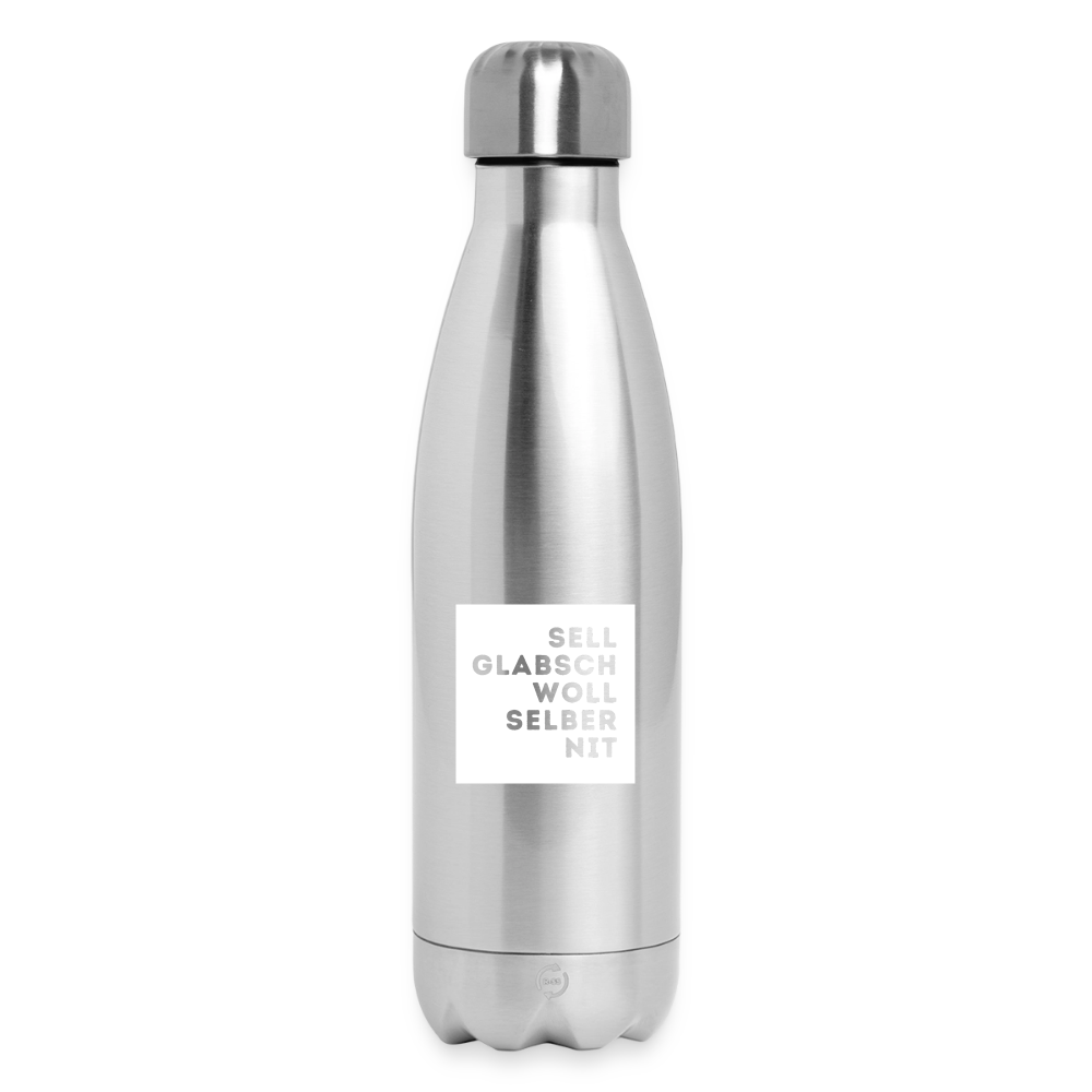 "Sell glabsch woll selber nit" - Trinkflasche - Tiroler Design Südtirol | Thermosflasche 500 ml - Lightsilver