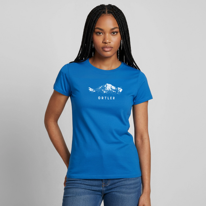 "Ortler" - Shirt -  Berg Design Modern | Frauen T-Shirt Südtirol - Royalblau