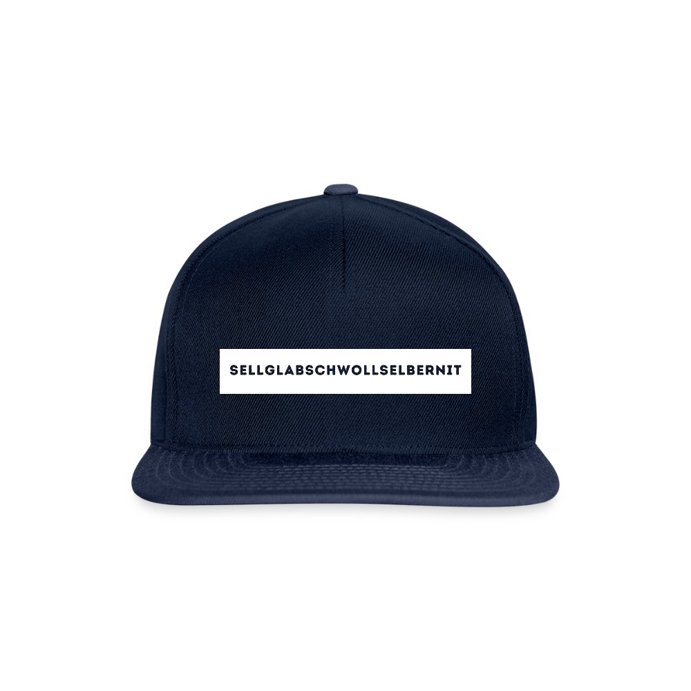 "Sell glabsch woll selber nit" - Schildkappe - Tiroler Design Südtirol | Snapback Cap - Navy/Navy
