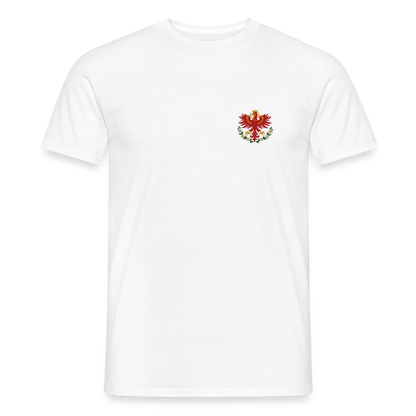 "Roter Adler" - Shirt - Tiroler Design Südtirol | Männer T-Shirt Lustig - Weiß