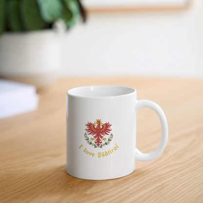 "I love Südtirol" - Tasse - Tiroler Design Südtirol | Spruch - Weiß