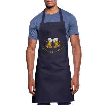 "Nüchtern bin i schüchtern" - Schürze - Tiroler Design Südtirol |  Lustiger Spruch - Navy