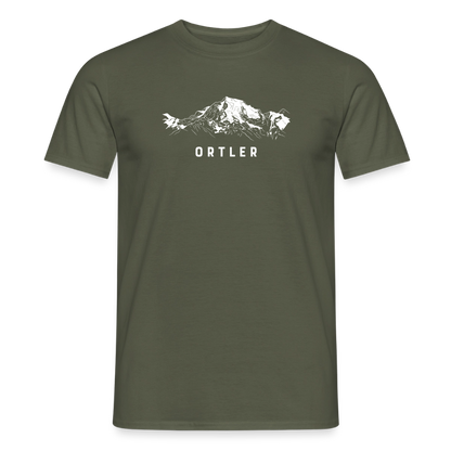"Ortler" - Shirt -  Berg Design Modern | Männer T-Shirt Südtirol - Militärgrün