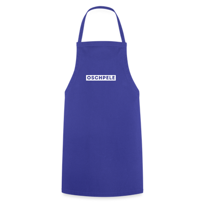"Oschpele" - Kochschürze - Tiroler Design Südtirol Modern |  Lustiger Spruch - Royalblau