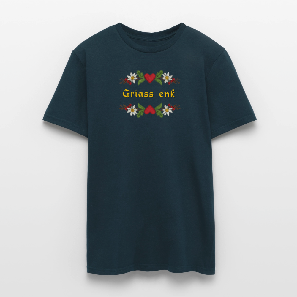 "Griass enk" - Shirt - Tiroler Design Südtirol | Männer T-Shirt Lustig - Navy
