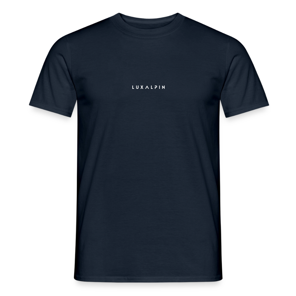 "Luxalpin" - Shirt - Alpin Design Modern | Männer T-Shirt Südtirol - Navy