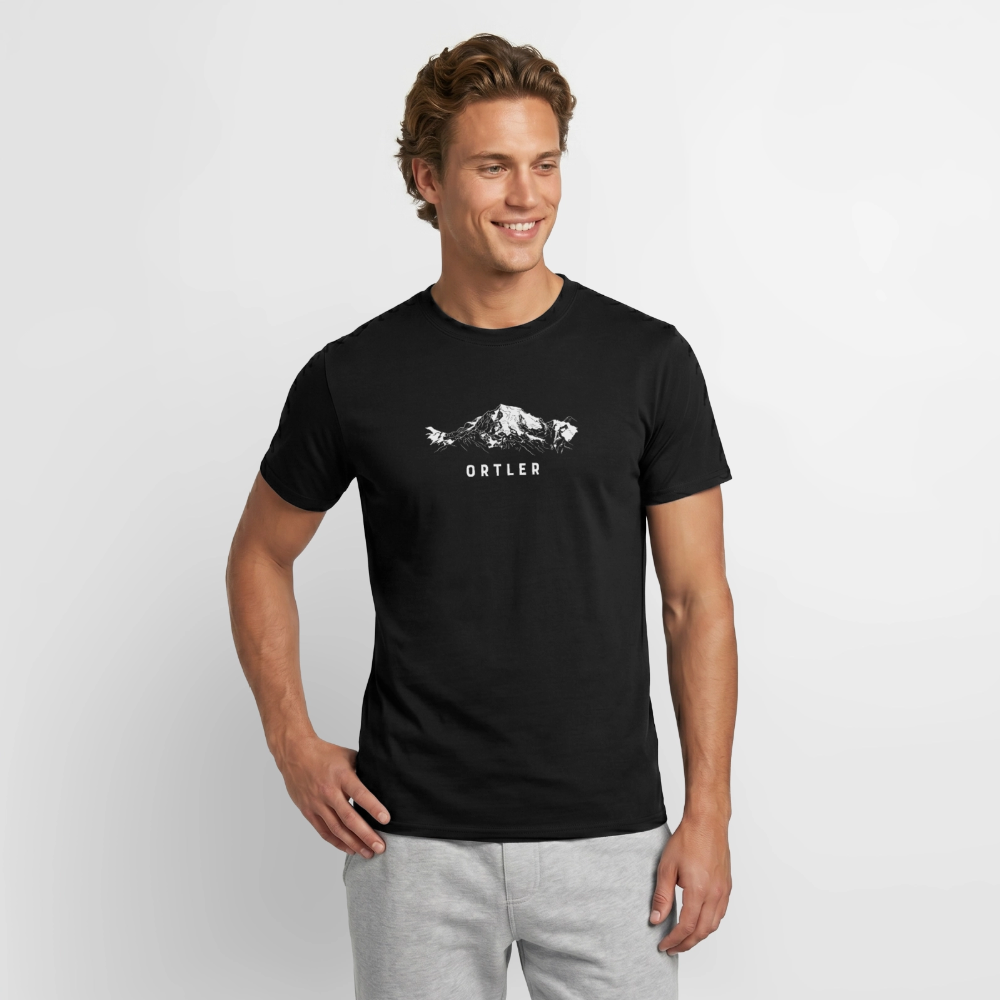 "Ortler" - Shirt -  Berg Design Modern | Männer T-Shirt Südtirol - Schwarz