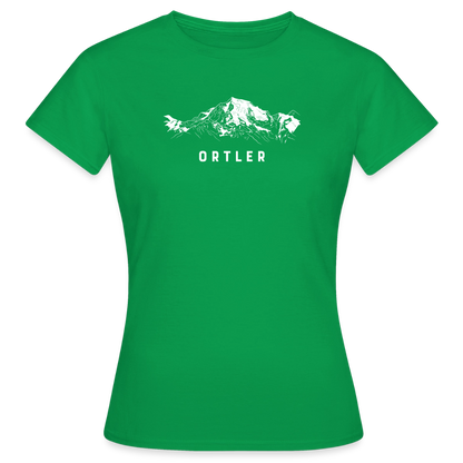 "Ortler" - Shirt -  Berg Design Modern | Frauen T-Shirt Südtirol - Kelly Green