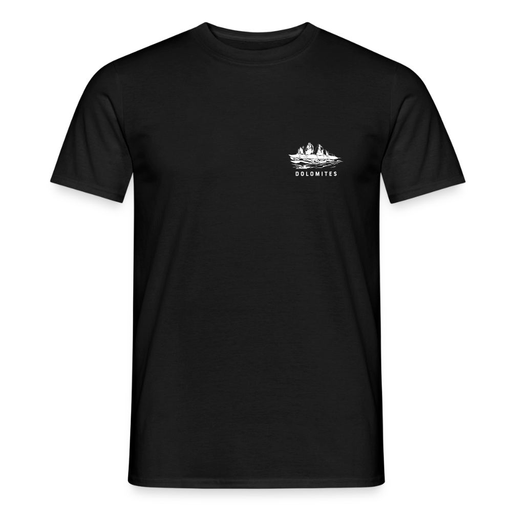 "Domolites" - Shirt -  Berg Design Modern | Männer T-Shirt Südtirol - Schwarz