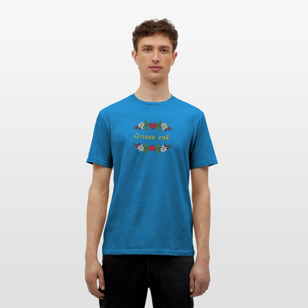 "Griass enk" - Shirt - Tiroler Design Südtirol | Männer T-Shirt Lustig - Royalblau