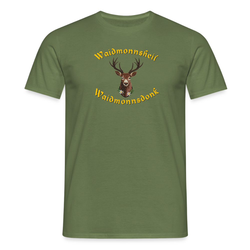 "Waidmonnsheil Waidmonnsdonk" - Shirt - Tiroler Design Südtirol | Männer T-Shirt - Militärgrün