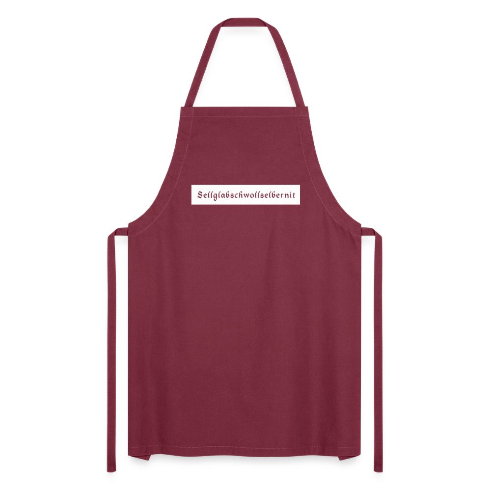"Sell glabsch woll selber nit" - Schürze - Tiroler Design Südtirol |  Lustiger Spruch | Kochschürze - Bordeaux