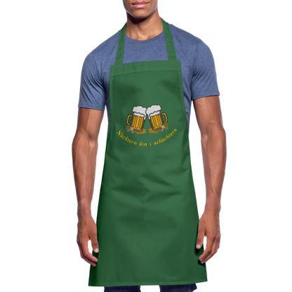 "Nüchtern bin i schüchtern" - Schürze - Tiroler Design Südtirol |  Lustiger Spruch - Grün
