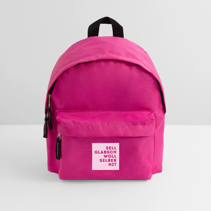 "Sell glabsch woll selber nit" - Tiroler Design Südtirol | Kinder Rucksack - Fuchsia