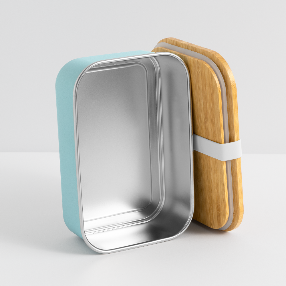 "Südtirol Drei Zinnen" - Jausebox - Tiroler Design Südtirol | Lunch Box - Hellblau