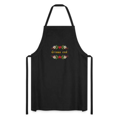 "Griass enk" - Shirt - Tiroler Design Südtirol |  Lustiger Spruch | Kochschürze - Schwarz
