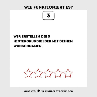 Hintergrundbilder "Südtirol" Smartphone Wallpapers | Mit deinem Namen personalisiert | Digitaler Download | Tiroler Design | 5 Bilder | für Android und iPhone