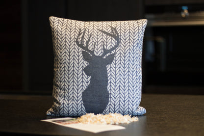 Zirbenkissen HIRSCH 35x35 dunkel Südtirol